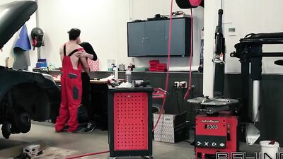 Tomas Salek and Bastian Karim are fucking in the workplace