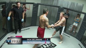 Sexy bitch and muscular dude are having a great time in the ring