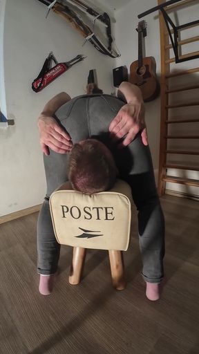 Jeans Breathplay and Slave Orgasm