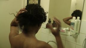Naughty Shower of a Pretty Black Girl