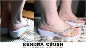 Accidentally stepping on and crushing your cock with my full weight while wearing flip-flops with ribbed soles, then candid stepping on it with my bare feet + Bonus: extreme cock crushing (completely flattened under book)