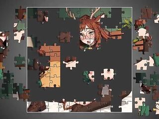Reindeer Gal Pleasures Herself - Comics Puzzle Game - Comics Puzzle Simulator Ep three