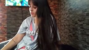 Big booty Latina model didn't expect her stepbro to fuck her today