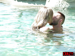 Milan is a sex toy for big ass MILF and babe enjoyed pool time with friend