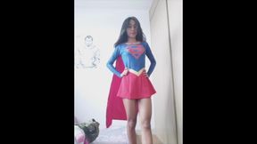 Cosplay Super Girl Riding Dildo