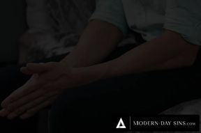 MODERN DAY SINS Mormon Virgin Lexi Lore Craves First ANAL CREAMPIE Instead Of Soaking With Hung BF - Blowjob