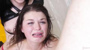 Ass Pumping slave screwed hard in threeway with domme