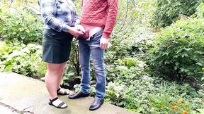 Dirty mother-in-law gets her skirt cum-covered in public sex with her lustful son-in-law'
