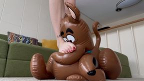 Evil stepmother barefoot stomps Scooby Doo and Spyro