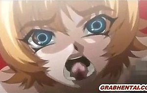 Pregnant hentai sucking monster cock and swallowing cum