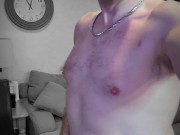 Enjoying stroking my long flappy tina dick in a Zoom room after making clouds