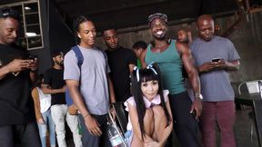 Asian Marica Hase Pleases 15 Black Men With Passionate Blowjob