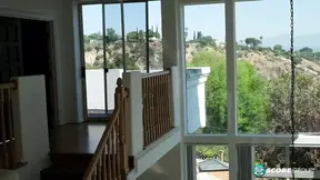 Three-way action with blonde and brunette babes