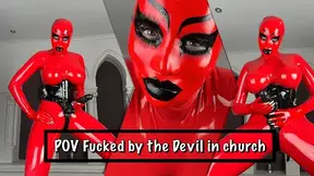 POV Fucked by The Latex Devil in church