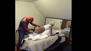 spiderman fucks blonde sex doll wearing leggings and crop top