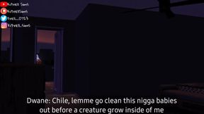 Booty Intruder destroying Black gay sims 4 cartoon fuck