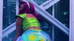 hottest intergalactic lesbian fivesome candace von, jordyn falls, lyric sky, mz. dani, and yum the boss