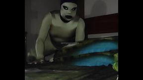 Horrorporn Zentai alien dark night ghost