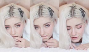 Little cute ghostie takes it deep in her tight pussy and gets cum covered - Eva Elfie-1