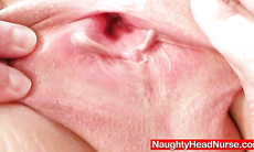 Aged head nurse gets naughty in hospital