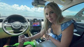 Sneaky Car Handjob With Kody Evans