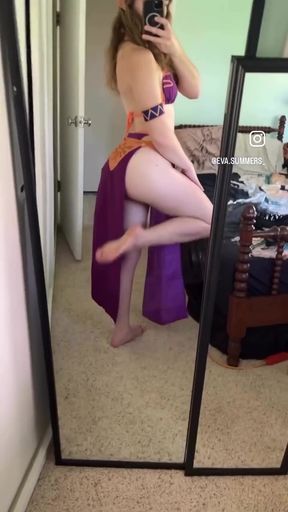 2024 NSFW Instagram Reels Eva Summers Dirty-blonde Athletic Fit Girl Natural Petite PAWG Compilation