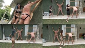LILLI BAYLE, AMARENA, GEA & CLEO - Cruel outdoor whipping