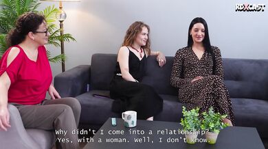 Her first anal interview turns messy with deepthroat cum in mouth squirts