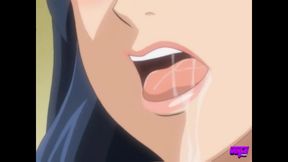 HENTAI PROS - Shy Employee Gets Fucked In Doggy Over The Counter And Shared By Her Coworkers On Their Last Day