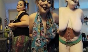 Watch This Curvy Clown's Unexpected Striptease!
