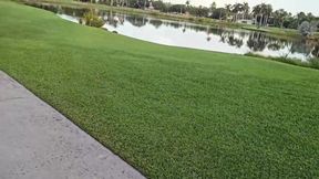Golf training culminates in an explosive finish on a curvy beauty.