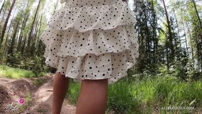 Wonderful fuck with young babe outdoor POV