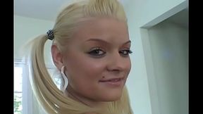 Kassie Hill and Her Big Tits Strokes Cum All oVer Her Hands