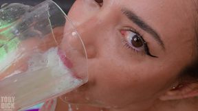 anal nuria millan spews chunky pink mess! cum in wide open eye! extreme throat bulge!