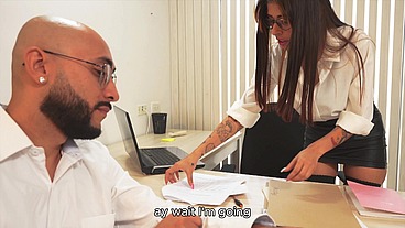 I fuck the owner of the company to secure my position on my first day of work