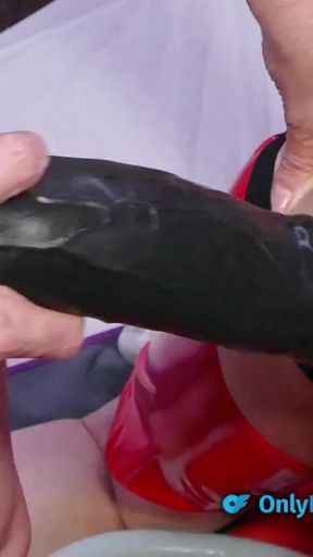 Must-see moment from &quot;Femdom pegging and stretching my boy toys bum with big toys&quot;