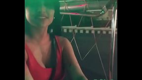 Cute Indian Girl Cleavage in Auto