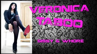 Sissification lecture "Encaged Sissy" V-Card Belts, Masturbate, Sissygasm by Domina Veronica Taboo