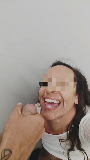 Flashing Hotwife Facial Compilation