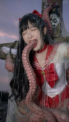 Superheroine Slime Sailor Japanese Tentacles Wet and messy