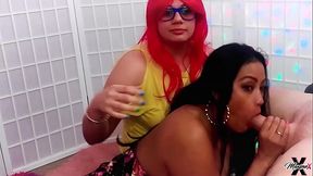 Asian Milf Shares Some Funny Videos And A Cock With Latina Crush!