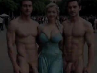 Elsa oral-sex in a park (AI-generated) (No live-action) (NSFW)