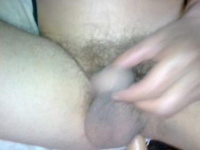 Hairy dick masturbation