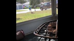 Hot MILF caught masturbating in public