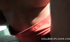 Gorgeous amateur humping cock in the car