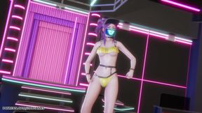 Mmd Hwasa - Na - Akali Sexy Striptease League of Legends Hentai Uncensored 4K 60fps