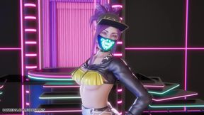 Mmd Hwasa - Na - Akali Sexy Striptease League of Legends Hentai Uncensored 4K 60fps
