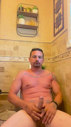 Straight guy jerking sexy dick an ass play