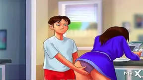 MILF Lures Young Guy into Hot Summer Tryst – Sensual Kitchen Fantasy