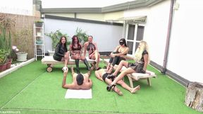 Serving as human Toilet